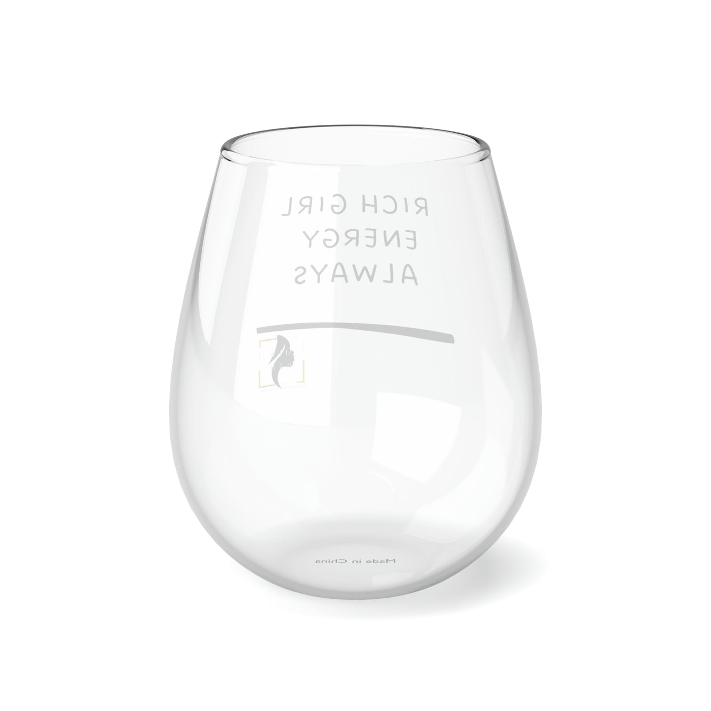 Rich Girl Energy Stemless Wine Glass, 11.75oz