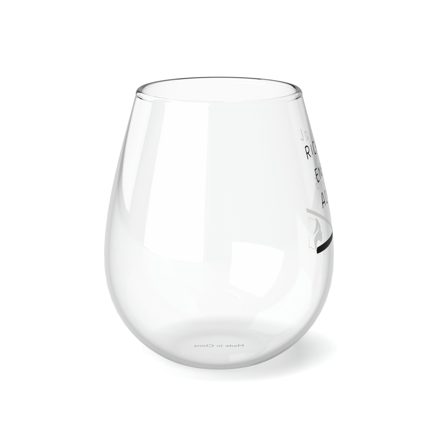 Rich Girl Energy Stemless Wine Glass, 11.75oz