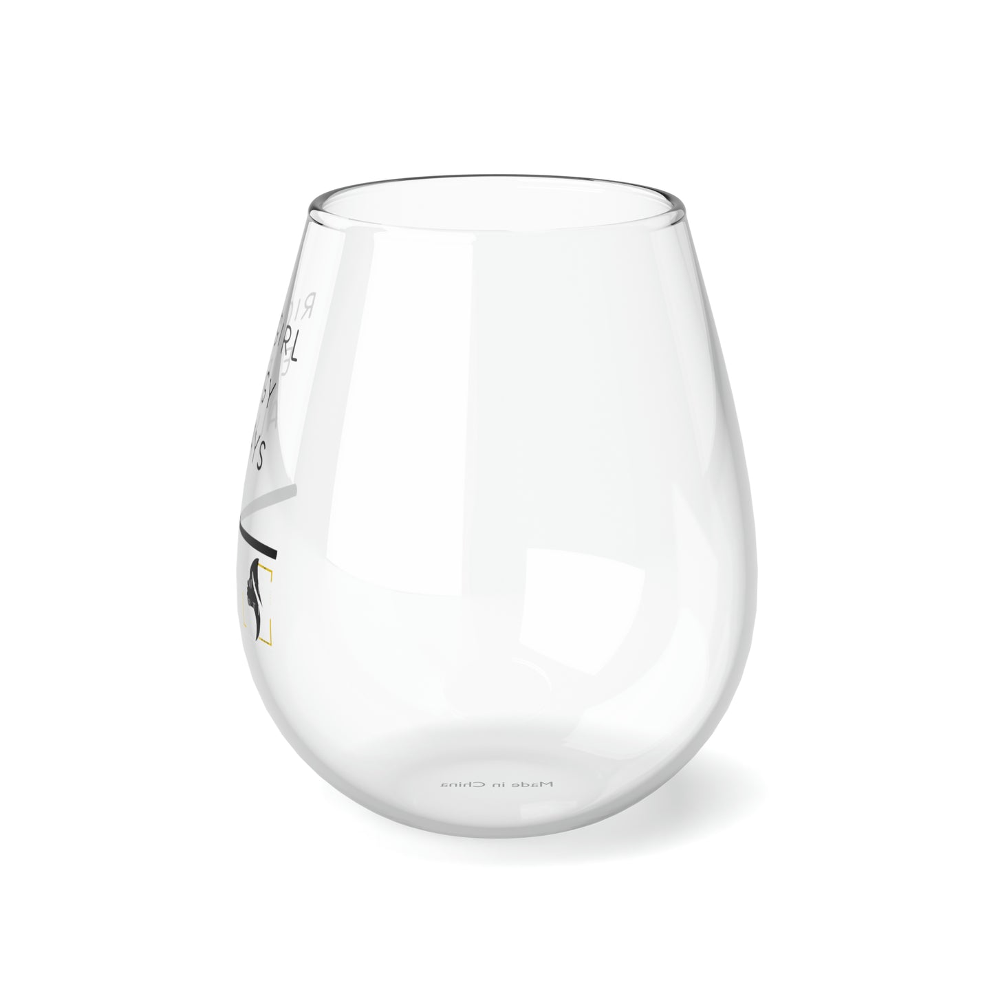 Rich Girl Energy Stemless Wine Glass, 11.75oz